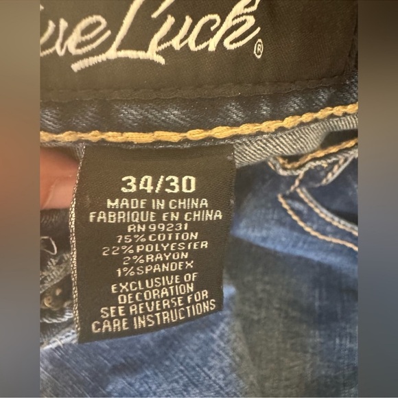 Y2K True Luck Women’s Jeans Vintage Wash - Picture 3 of 5